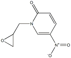 5-nitro-1-(oxiran-2-ylmethyl)-1,2-dihydropyridin-2-one Struktur