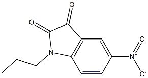 5-nitro-1-propyl-2,3-dihydro-1H-indole-2,3-dione Struktur