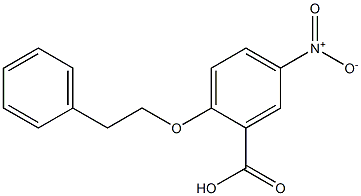 5-nitro-2-(2-phenylethoxy)benzoic acid Struktur