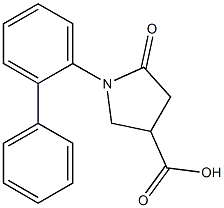 5-oxo-1-(2-phenylphenyl)pyrrolidine-3-carboxylic acid Struktur