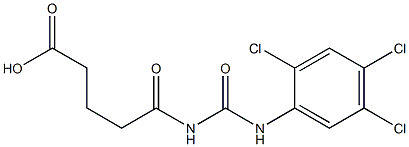 5-oxo-5-{[(2,4,5-trichlorophenyl)carbamoyl]amino}pentanoic acid Struktur