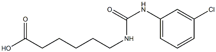 6-({[(3-chlorophenyl)amino]carbonyl}amino)hexanoic acid Struktur