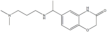 6-(1-{[3-(dimethylamino)propyl]amino}ethyl)-3,4-dihydro-2H-1,4-benzoxazin-3-one Struktur