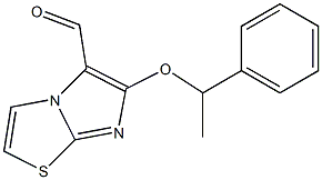 6-(1-phenylethoxy)imidazo[2,1-b][1,3]thiazole-5-carbaldehyde Struktur