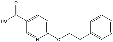 6-(2-phenylethoxy)pyridine-3-carboxylic acid Struktur