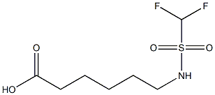 6-(difluoromethane)sulfonamidohexanoic acid Struktur