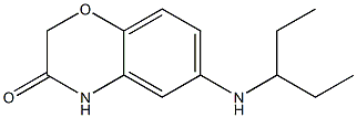 6-(pentan-3-ylamino)-3,4-dihydro-2H-1,4-benzoxazin-3-one Struktur