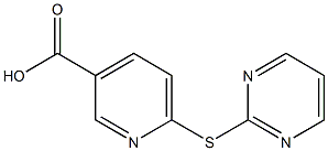 6-(pyrimidin-2-ylsulfanyl)pyridine-3-carboxylic acid Struktur