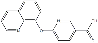 6-(quinolin-8-yloxy)pyridine-3-carboxylic acid Struktur