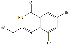 6,8-dibromo-2-(sulfanylmethyl)-3,4-dihydroquinazolin-4-one Struktur