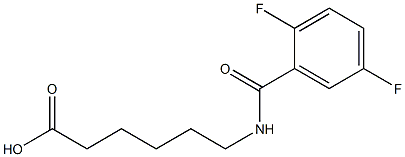 6-[(2,5-difluorobenzoyl)amino]hexanoic acid Struktur