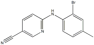 6-[(2-bromo-4-methylphenyl)amino]nicotinonitrile Struktur