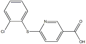 6-[(2-chlorophenyl)sulfanyl]pyridine-3-carboxylic acid Struktur