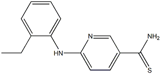 6-[(2-ethylphenyl)amino]pyridine-3-carbothioamide Struktur