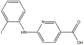 6-[(2-iodophenyl)amino]pyridine-3-carboxylic acid Struktur