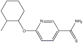 6-[(2-methylcyclohexyl)oxy]pyridine-3-carbothioamide Struktur