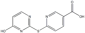 6-[(4-hydroxypyrimidin-2-yl)sulfanyl]pyridine-3-carboxylic acid Struktur