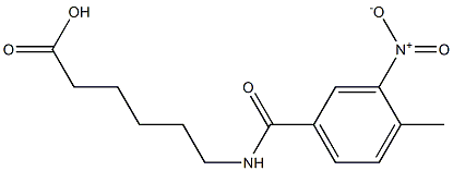 6-[(4-methyl-3-nitrophenyl)formamido]hexanoic acid Struktur