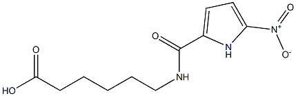 6-[(5-nitro-1H-pyrrol-2-yl)formamido]hexanoic acid Struktur