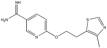 6-[2-(4-methyl-1,3-thiazol-5-yl)ethoxy]pyridine-3-carboximidamide Struktur