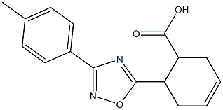 6-[3-(4-methylphenyl)-1,2,4-oxadiazol-5-yl]cyclohex-3-ene-1-carboxylic acid Struktur