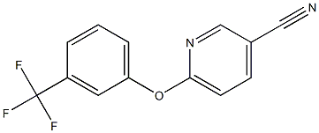 6-[3-(trifluoromethyl)phenoxy]pyridine-3-carbonitrile Struktur