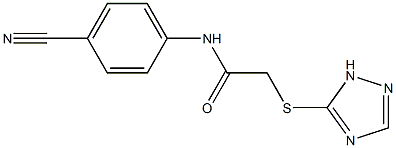 N-(4-cyanophenyl)-2-(1H-1,2,4-triazol-5-ylsulfanyl)acetamide Struktur