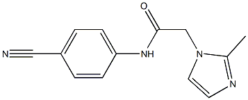 N-(4-cyanophenyl)-2-(2-methyl-1H-imidazol-1-yl)acetamide Struktur