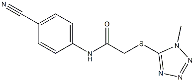 N-(4-cyanophenyl)-2-[(1-methyl-1H-1,2,3,4-tetrazol-5-yl)sulfanyl]acetamide Struktur