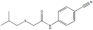 N-(4-cyanophenyl)-2-[(2-methylpropyl)sulfanyl]acetamide Struktur