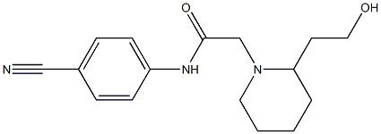 N-(4-cyanophenyl)-2-[2-(2-hydroxyethyl)piperidin-1-yl]acetamide Struktur