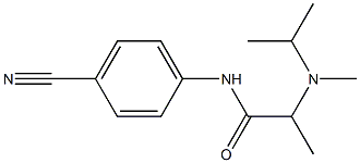 N-(4-cyanophenyl)-2-[methyl(propan-2-yl)amino]propanamide Struktur