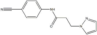 N-(4-cyanophenyl)-3-(1H-pyrazol-1-yl)propanamide Struktur