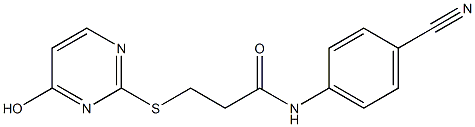 N-(4-cyanophenyl)-3-[(4-hydroxypyrimidin-2-yl)sulfanyl]propanamide Struktur