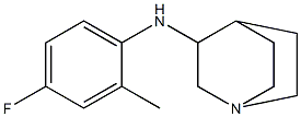 N-(4-fluoro-2-methylphenyl)-1-azabicyclo[2.2.2]octan-3-amine Struktur