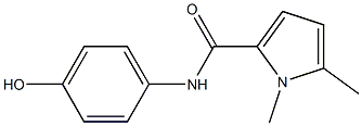 N-(4-hydroxyphenyl)-1,5-dimethyl-1H-pyrrole-2-carboxamide Struktur