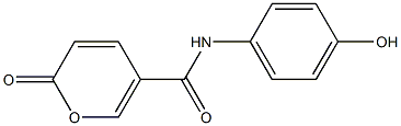 N-(4-hydroxyphenyl)-2-oxo-2H-pyran-5-carboxamide Struktur