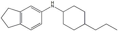 N-(4-propylcyclohexyl)-2,3-dihydro-1H-inden-5-amine Struktur