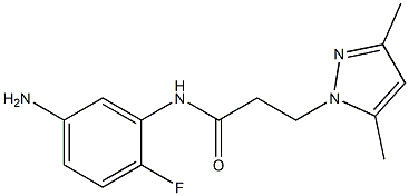 N-(5-amino-2-fluorophenyl)-3-(3,5-dimethyl-1H-pyrazol-1-yl)propanamide Struktur