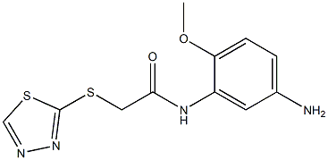 N-(5-amino-2-methoxyphenyl)-2-(1,3,4-thiadiazol-2-ylsulfanyl)acetamide Struktur