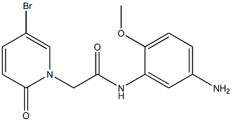 N-(5-amino-2-methoxyphenyl)-2-(5-bromo-2-oxo-1,2-dihydropyridin-1-yl)acetamide Struktur