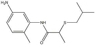 N-(5-amino-2-methylphenyl)-2-[(2-methylpropyl)sulfanyl]propanamide Struktur