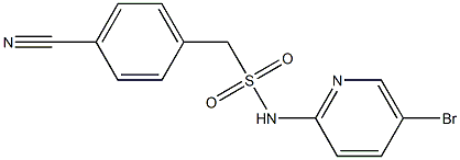 N-(5-bromopyridin-2-yl)-1-(4-cyanophenyl)methanesulfonamide Struktur