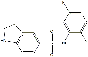 N-(5-fluoro-2-methylphenyl)-2,3-dihydro-1H-indole-5-sulfonamide Struktur