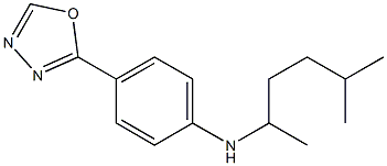 N-(5-methylhexan-2-yl)-4-(1,3,4-oxadiazol-2-yl)aniline Struktur