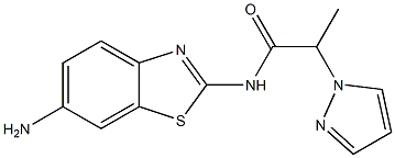 N-(6-amino-1,3-benzothiazol-2-yl)-2-(1H-pyrazol-1-yl)propanamide Struktur