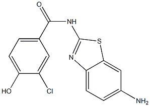 N-(6-amino-1,3-benzothiazol-2-yl)-3-chloro-4-hydroxybenzamide Struktur