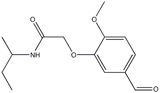 N-(sec-butyl)-2-(5-formyl-2-methoxyphenoxy)acetamide Struktur