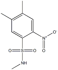 N,4,5-trimethyl-2-nitrobenzene-1-sulfonamide Struktur