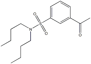 N,N-dibutyl-3-acetylbenzene-1-sulfonamide Struktur